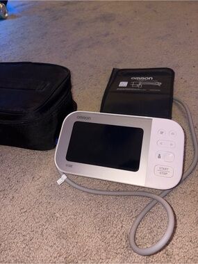 OMRON Silver Digital Blood Pressure Monitor with Gray Cuff